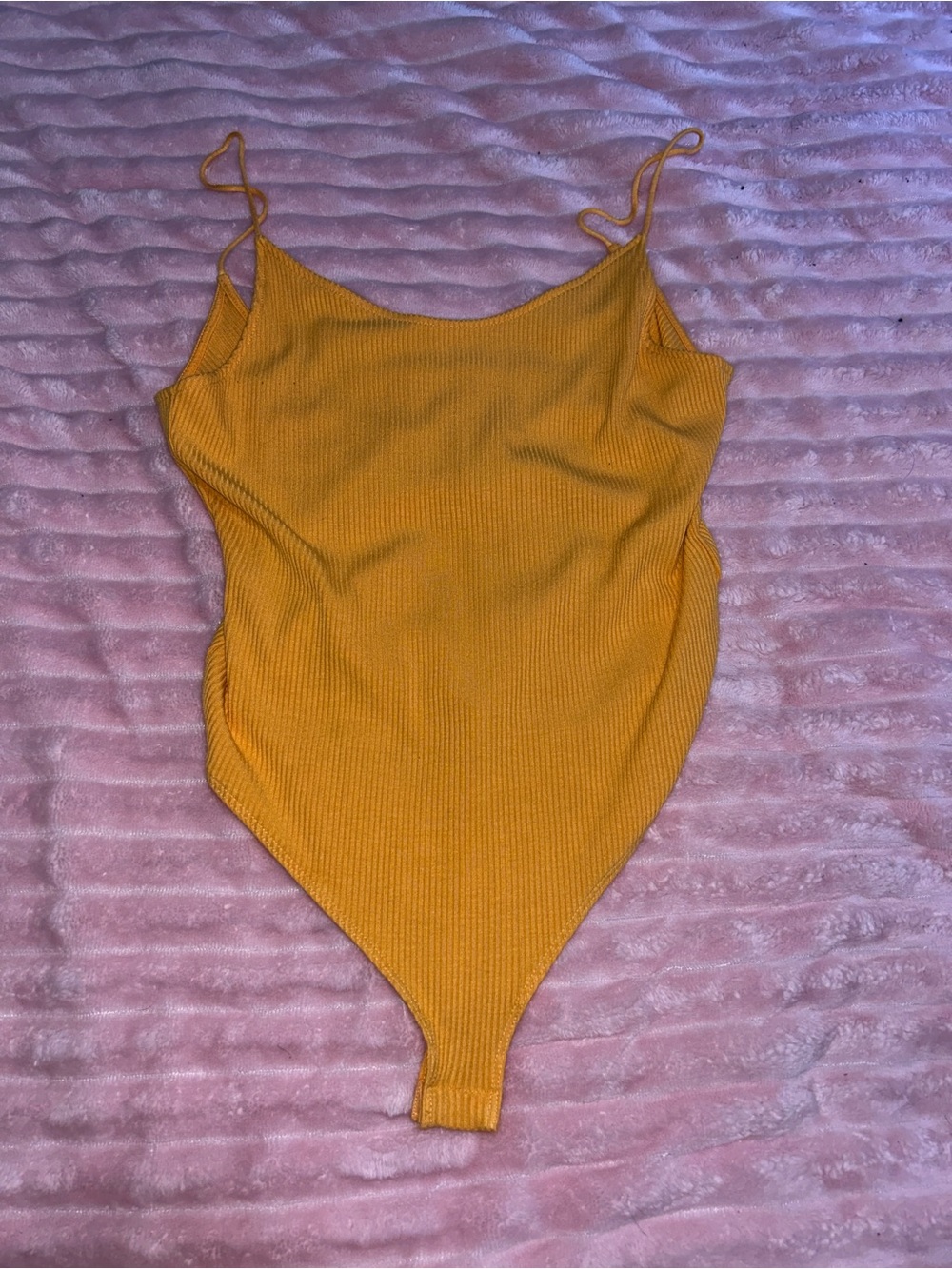 Orange body suit